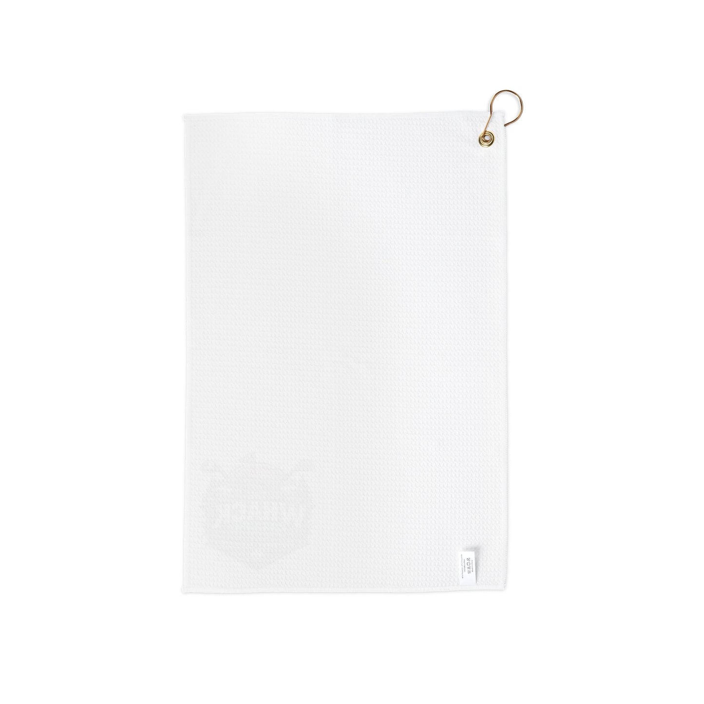 White Golf Towel — "Whack Shack" Graphic Microfiber Towel with Grommet & Clip