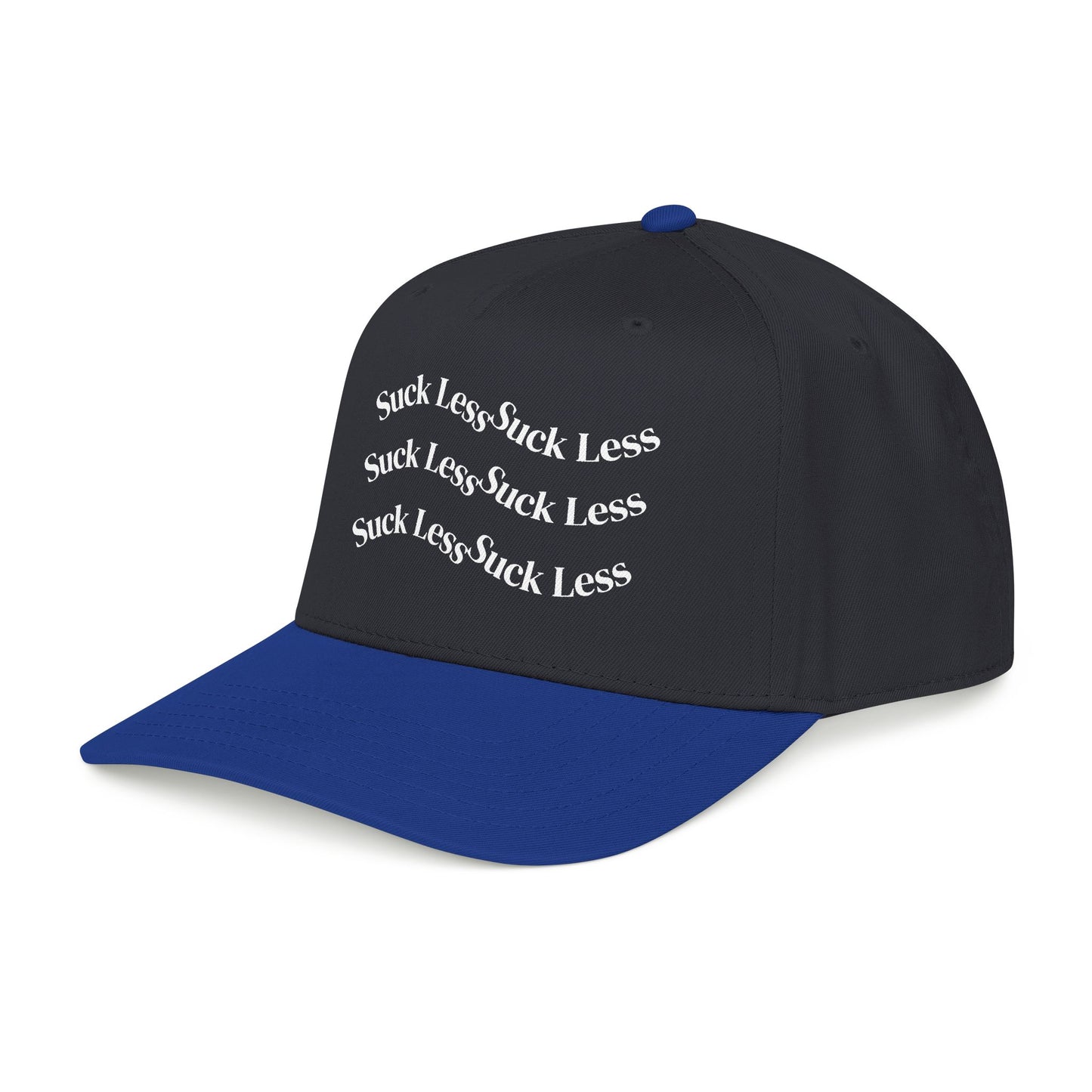 Embroidered "Suck Less" Graphic, Casual Snapback Hat