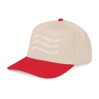 Embroidered "Suck Less" Graphic, Casual Snapback Hat